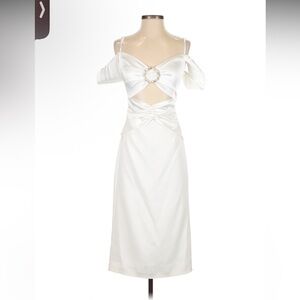 Neiman Marcus Gigii's June Dress (white) •medium• fits smaller. MSRP $250